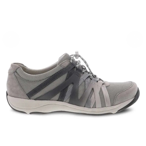 Dansko Henriette Woman 38 Grey Leather Suede Casual Sneaker - Picture 3 of 7